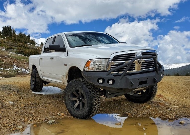 2013-2022 Classic Only RAM 1500 Sport Front Bumper | Parking Sensor Cutouts Available - Iron Bull Bumpers