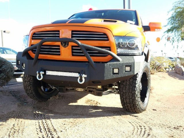 2013-2022 Classic Only RAM 1500 Sport Front Bumper | Parking Sensor Cutouts Available - Iron Bull Bumpers