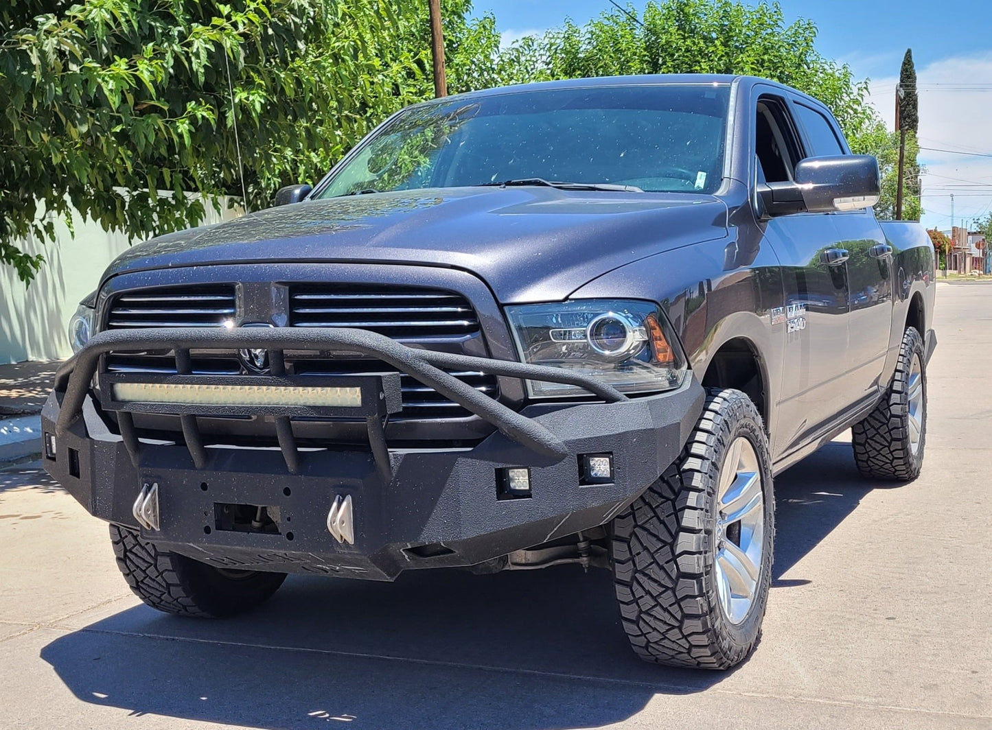 2013-2022 Classic Only RAM 1500 Sport Front Bumper | Parking Sensor Cutouts Available - Iron Bull Bumpers