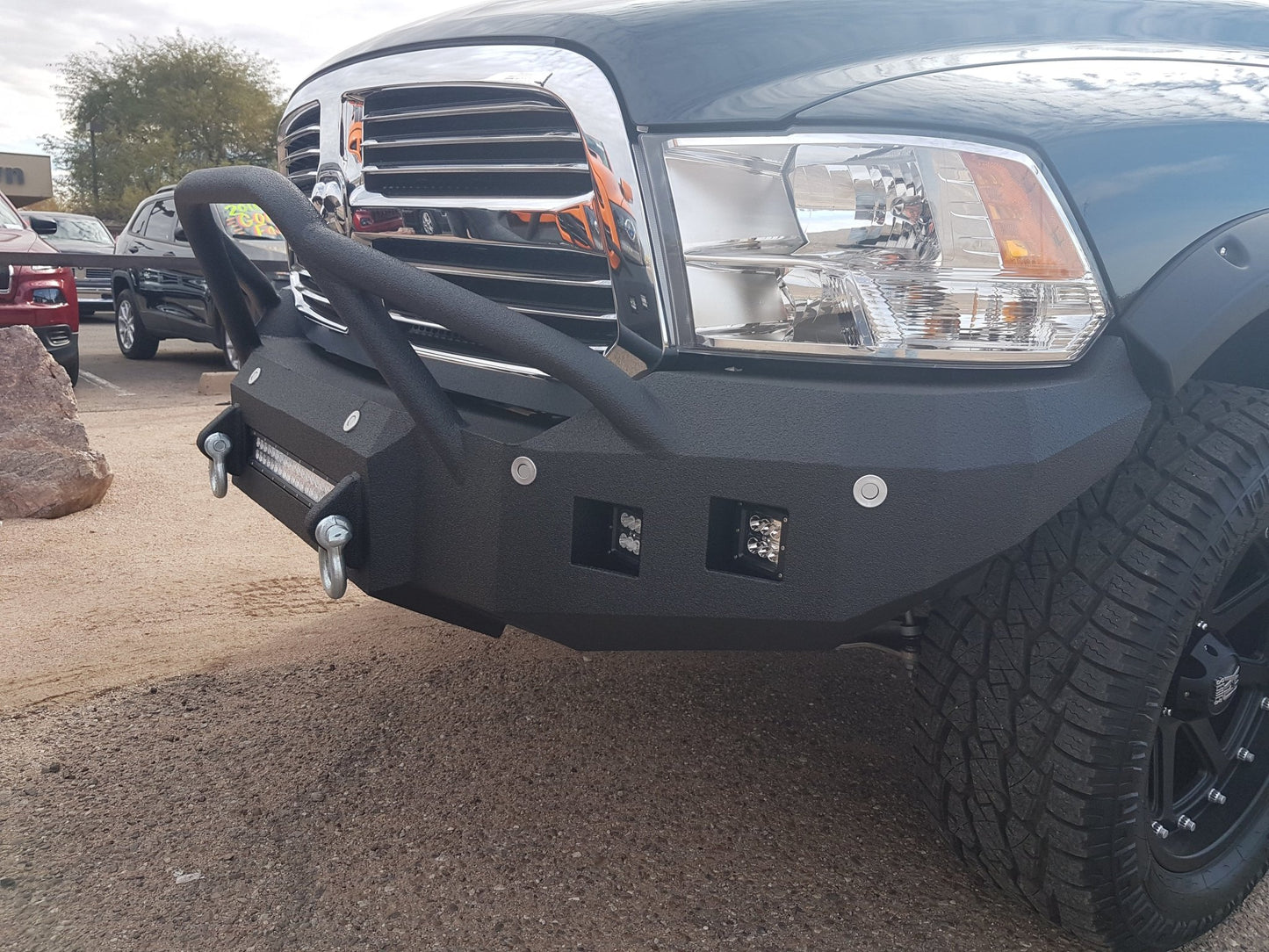2013-2022 Classic Only RAM 1500 Sport Front Bumper | Parking Sensor Cutouts Available - Iron Bull Bumpers