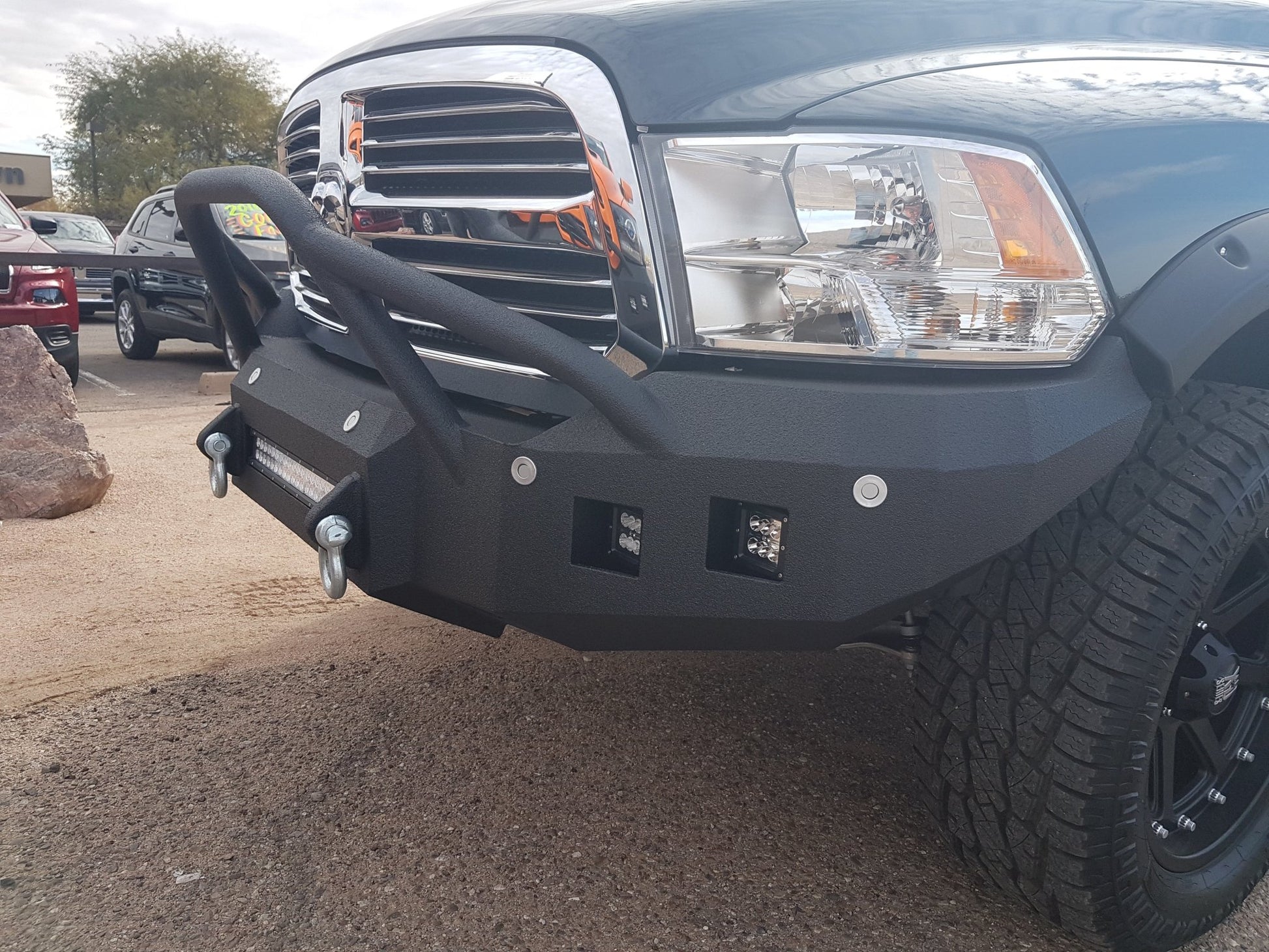 2013-2022 Classic Only RAM 1500 Sport Front Bumper | Parking Sensor Cutouts Available - Iron Bull Bumpers