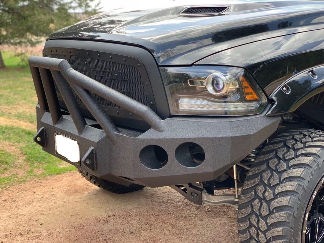 2013-2022 Classic Only RAM 1500 Sport Front Bumper | Parking Sensor Cutouts Available - Iron Bull Bumpers
