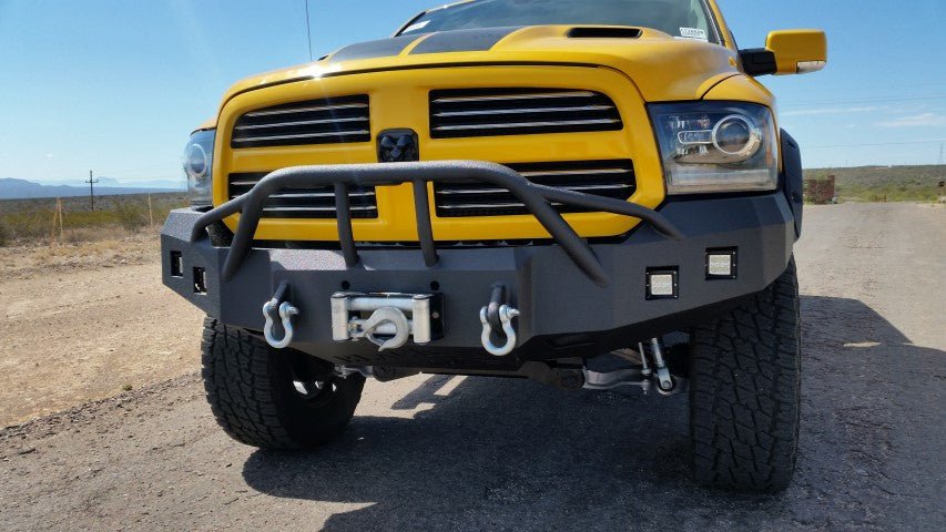 2013-2022 Classic Only RAM 1500 Sport Front Bumper | Parking Sensor Cutouts Available - Iron Bull Bumpers