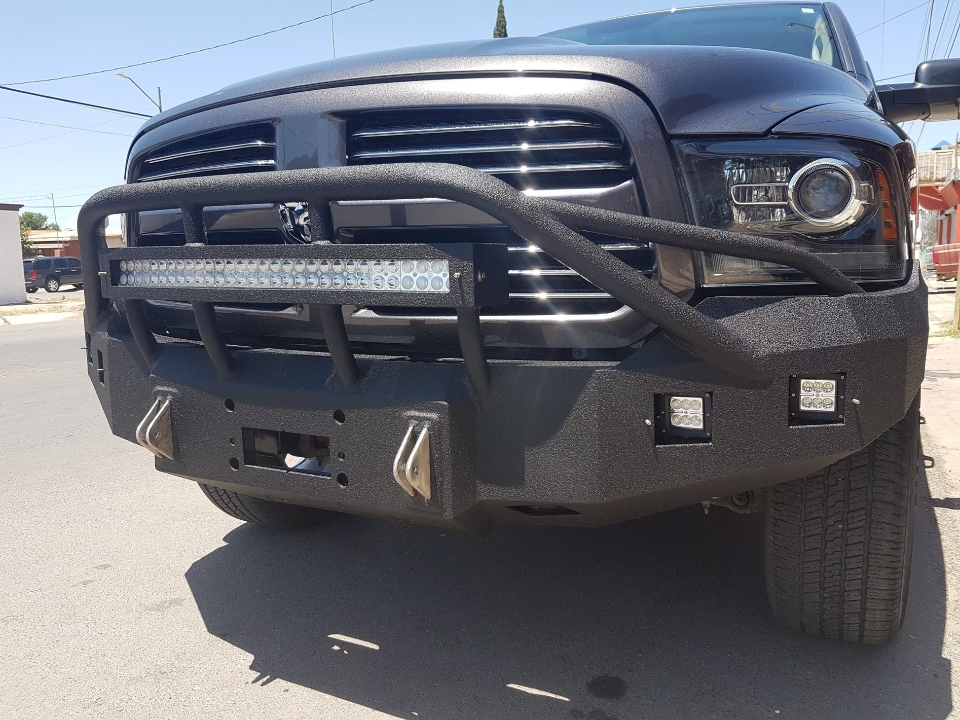 2013-2022 Classic Only RAM 1500 Sport Front Bumper | Parking Sensor Cutouts Available - Iron Bull Bumpers