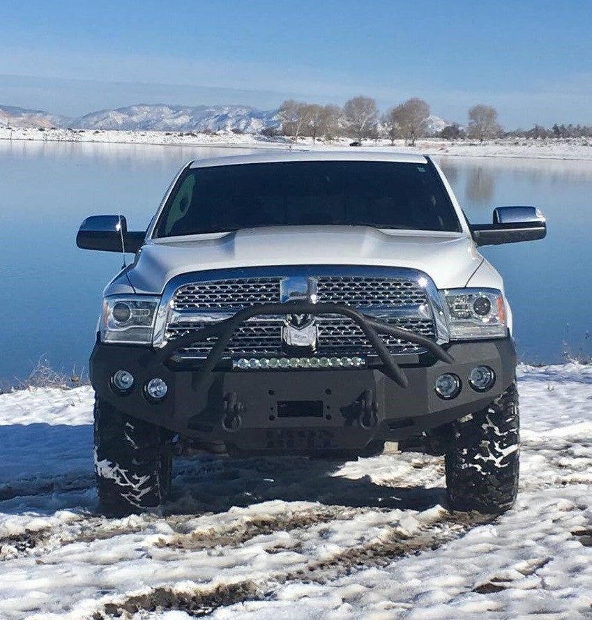 2013-2022 Classic Only RAM 1500 Sport Front Bumper | Parking Sensor Cutouts Available - Iron Bull Bumpers