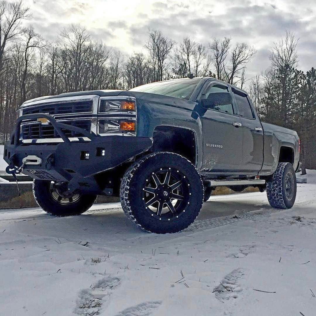 2014-2015 Chevrolet Silverado 1500 Front Bumper | Parking Sensor Cutouts Available - Iron Bull BumpersFRONT IRON BUMPER