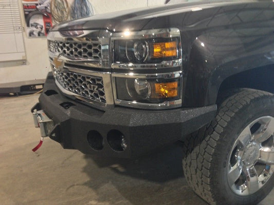 2014-2015 Chevrolet Silverado 1500 Front Bumper | Parking Sensor Cutouts Available - Iron Bull BumpersFRONT IRON BUMPER