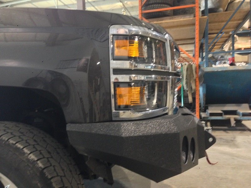 2014-2015 Chevrolet Silverado 1500 Front Bumper | Parking Sensor Cutouts Available - Iron Bull BumpersFRONT IRON BUMPER