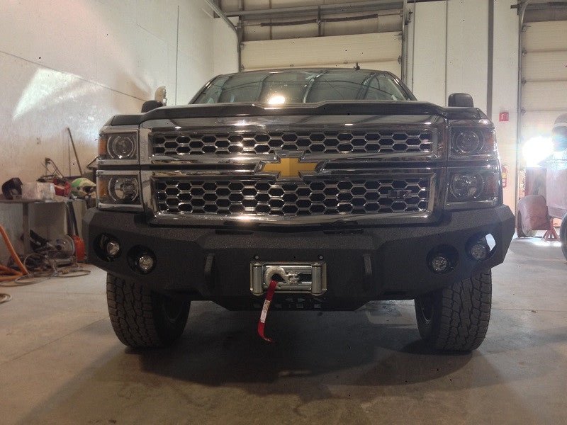 2014-2015 Chevrolet Silverado 1500 Front Bumper | Parking Sensor Cutouts Available - Iron Bull BumpersFRONT IRON BUMPER