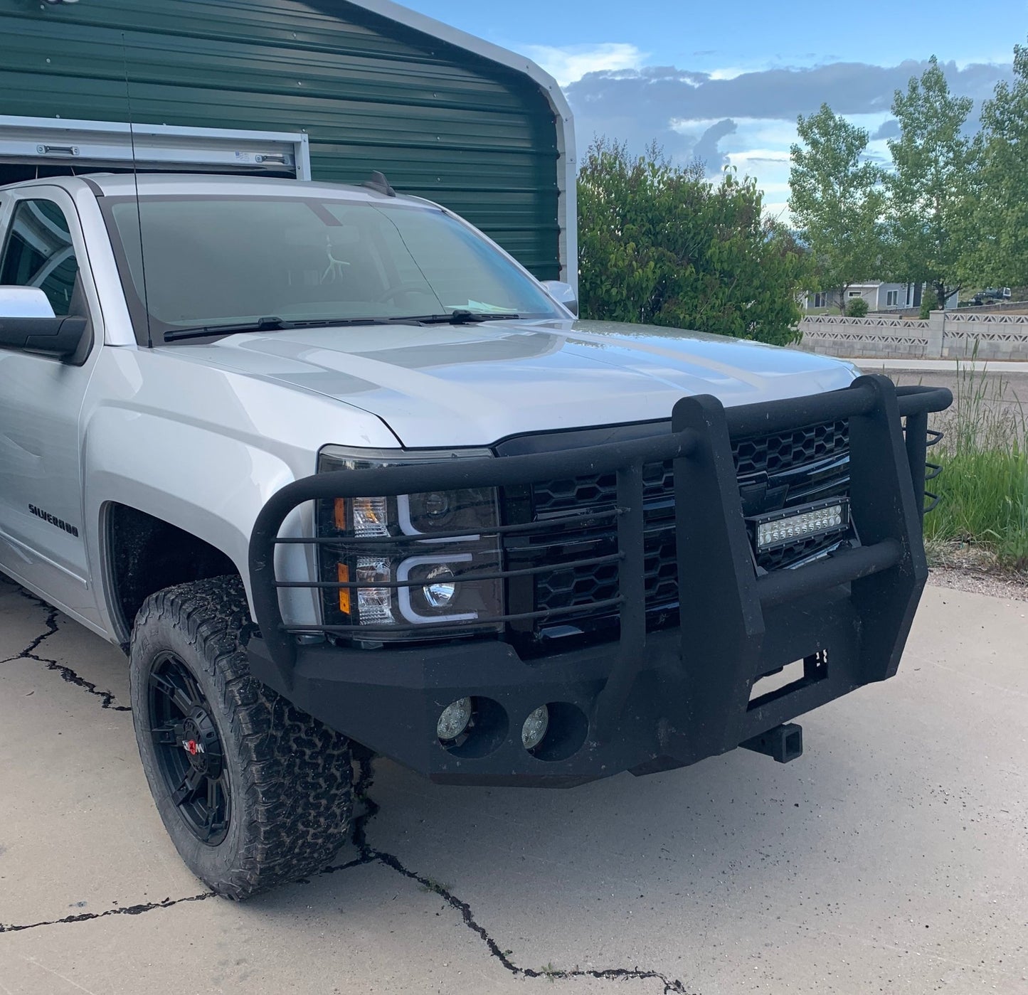 2014-2015 Chevrolet Silverado 1500 Front Bumper | Parking Sensor Cutouts Available - Iron Bull BumpersFRONT IRON BUMPER