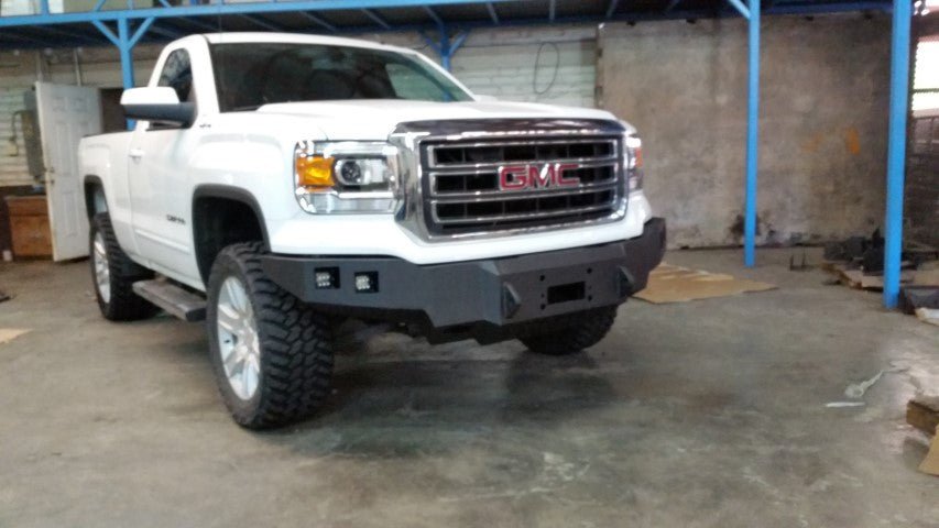 2014-2015 GMC Sierra 1500 Front Bumper | Parking Sensor Cutouts Available - Iron Bull BumpersFRONT IRON BUMPER