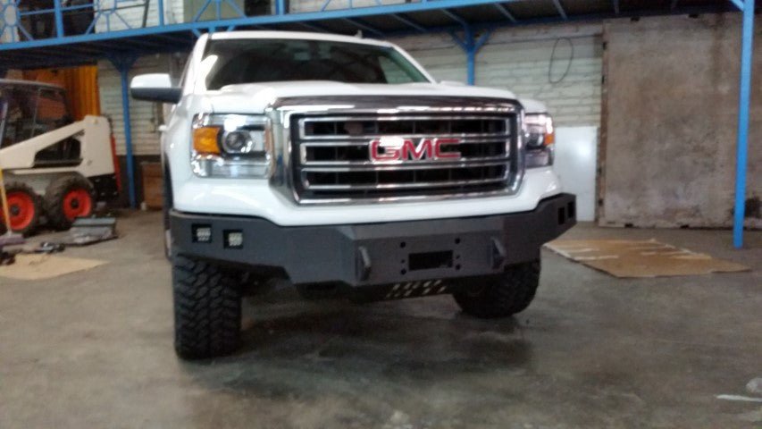 2014-2015 GMC Sierra 1500 Front Bumper | Parking Sensor Cutouts Available - Iron Bull BumpersFRONT IRON BUMPER