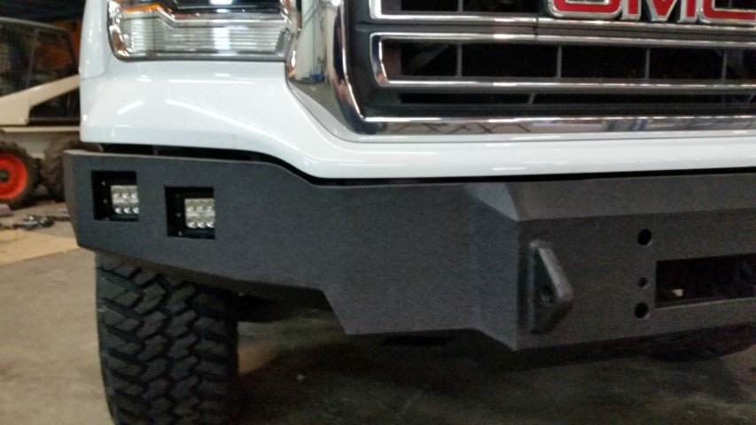 2014-2015 GMC Sierra 1500 Front Bumper | Parking Sensor Cutouts Available - Iron Bull BumpersFRONT IRON BUMPER