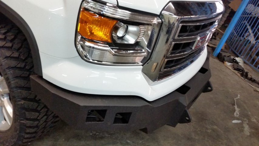 2014-2015 GMC Sierra 1500 Front Bumper | Parking Sensor Cutouts Available - Iron Bull BumpersFRONT IRON BUMPER