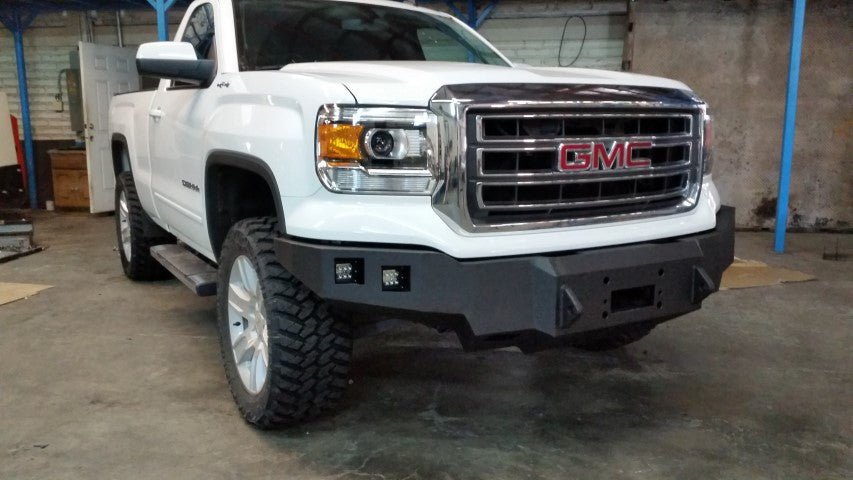 2014-2015 GMC Sierra 1500 Front Bumper | Parking Sensor Cutouts Available - Iron Bull BumpersFRONT IRON BUMPER