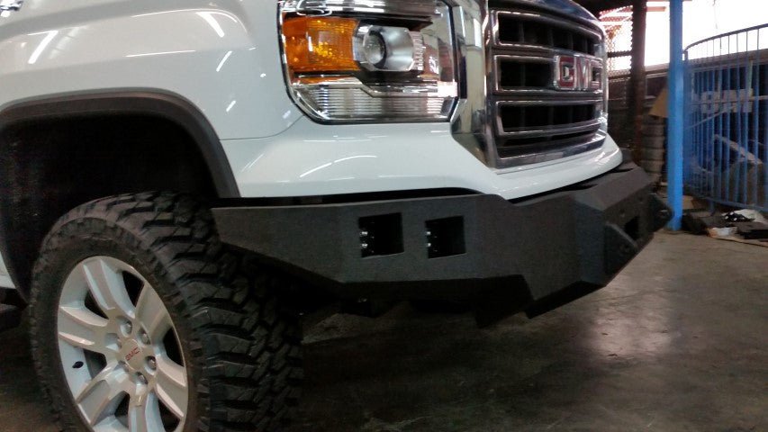 2014-2015 GMC Sierra 1500 Front Bumper | Parking Sensor Cutouts Available - Iron Bull BumpersFRONT IRON BUMPER