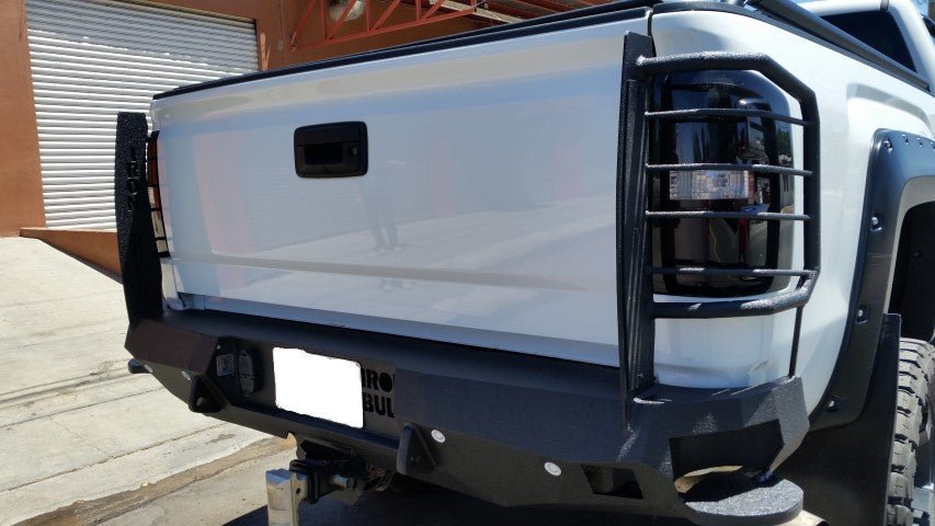 2014-2019 GMC Sierra 1500 Rear Bumper | Parking Sensor Cutouts Available - Iron Bull BumpersREAR IRON BUMPER