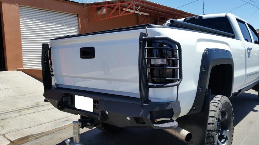 2014-2019 GMC Sierra 1500 Rear Bumper | Parking Sensor Cutouts Available - Iron Bull BumpersREAR IRON BUMPER