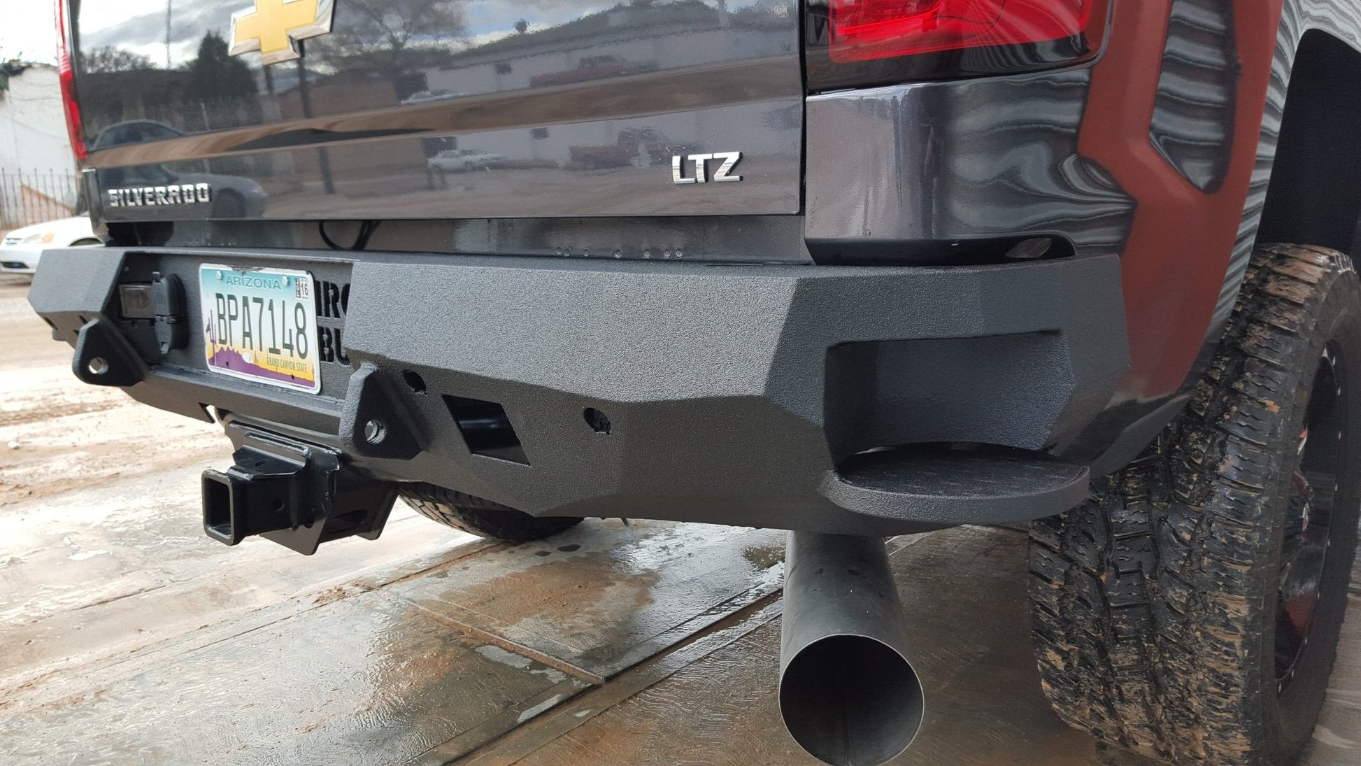 2015-2019 Chevrolet Silverado 2500/3500 Rear Bumper | Parking Sensor Cutouts Available - Iron Bull BumpersREAR IRON BUMPER