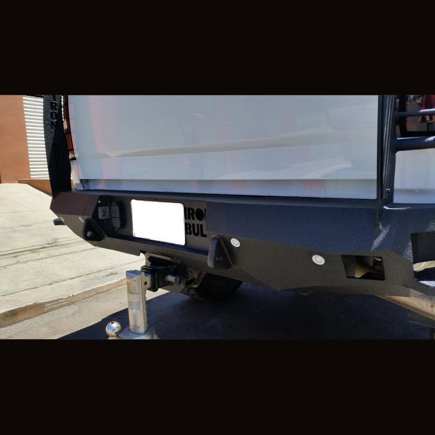 2015-2019 GMC Siera 2500/3500 Rear Bumper | Parking Sensor Cutouts Available - Iron Bull BumpersREAR IRON BUMPER