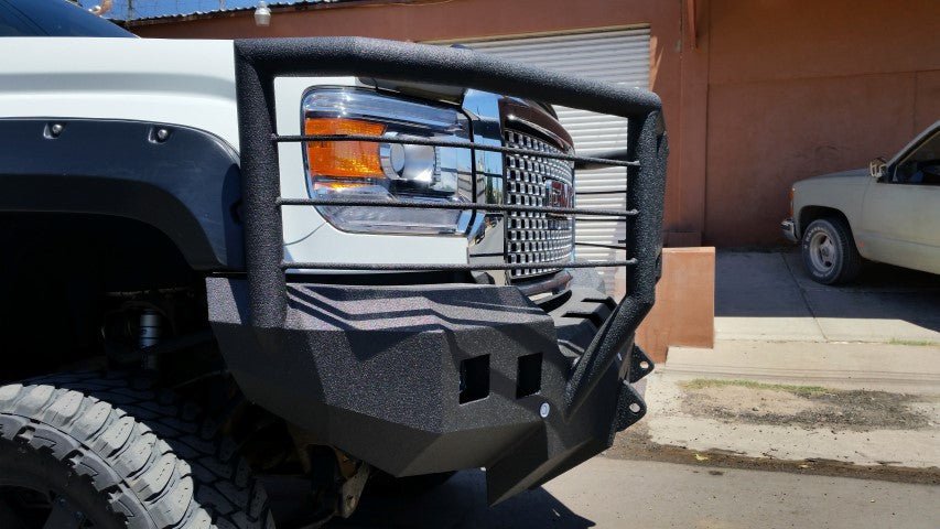 2015-2019 GMC Sierra 2500/3500 Front Bumper | Parking Sensor Cutouts Available - Iron Bull BumpersFRONT IRON BUMPER