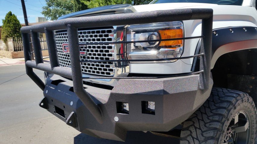 2015-2019 GMC Sierra 2500/3500 Front Bumper | Parking Sensor Cutouts Available - Iron Bull BumpersFRONT IRON BUMPER