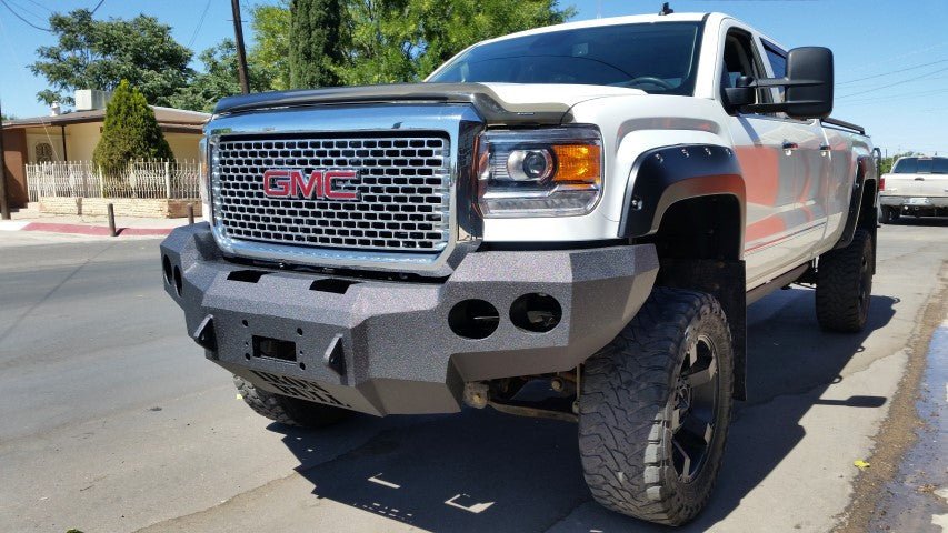 2015-2019 GMC Sierra 2500/3500 Front Bumper | Parking Sensor Cutouts Available - Iron Bull BumpersFRONT IRON BUMPER