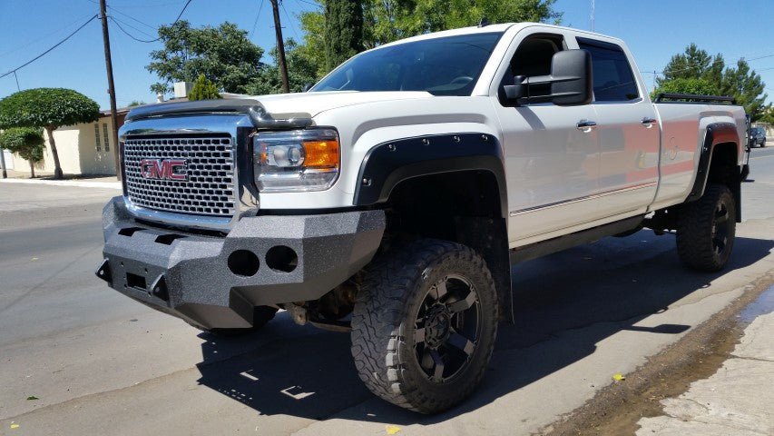 2015-2019 GMC Sierra 2500/3500 Front Bumper | Parking Sensor Cutouts Available - Iron Bull BumpersFRONT IRON BUMPER