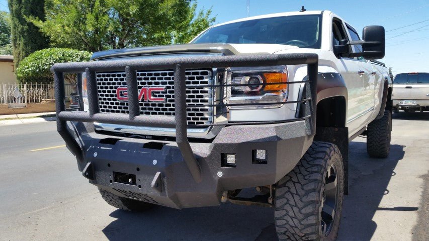 2015-2019 GMC Sierra 2500/3500 Front Bumper | Parking Sensor Cutouts Available - Iron Bull BumpersFRONT IRON BUMPER