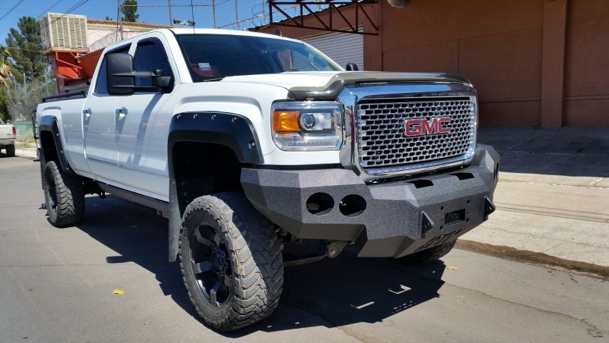 2015-2019 GMC Sierra 2500/3500 Front Bumper | Parking Sensor Cutouts Available - Iron Bull BumpersFRONT IRON BUMPER