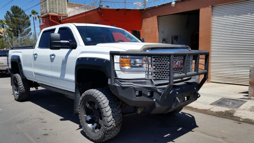 2015-2019 GMC Sierra 2500/3500 Front Bumper | Parking Sensor Cutouts Available - Iron Bull BumpersFRONT IRON BUMPER