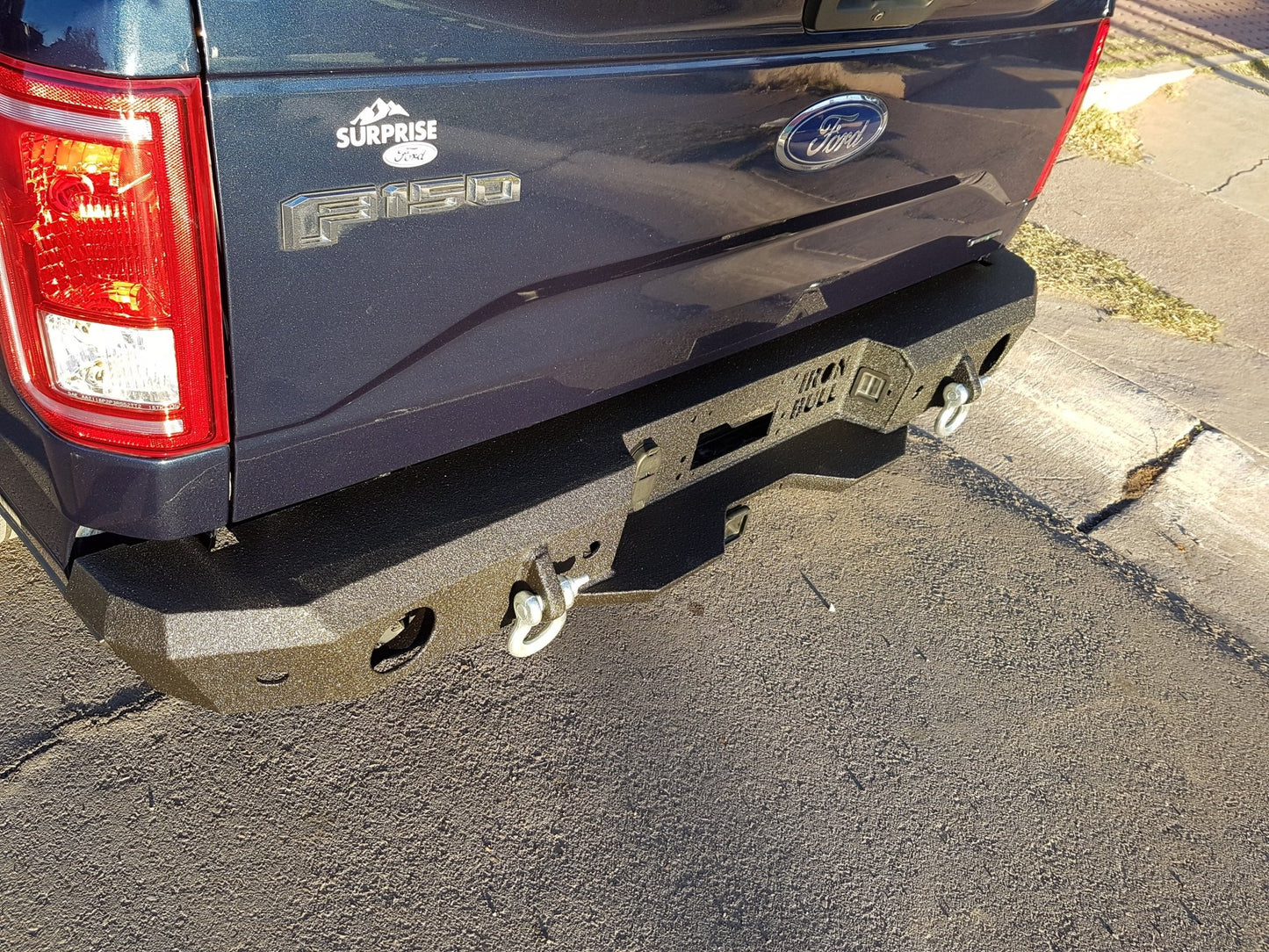 2015-2020 Ford F150 Rear Bumper | Parking Sensor Cutouts Available - Iron Bull BumpersREAR IRON BUMPER