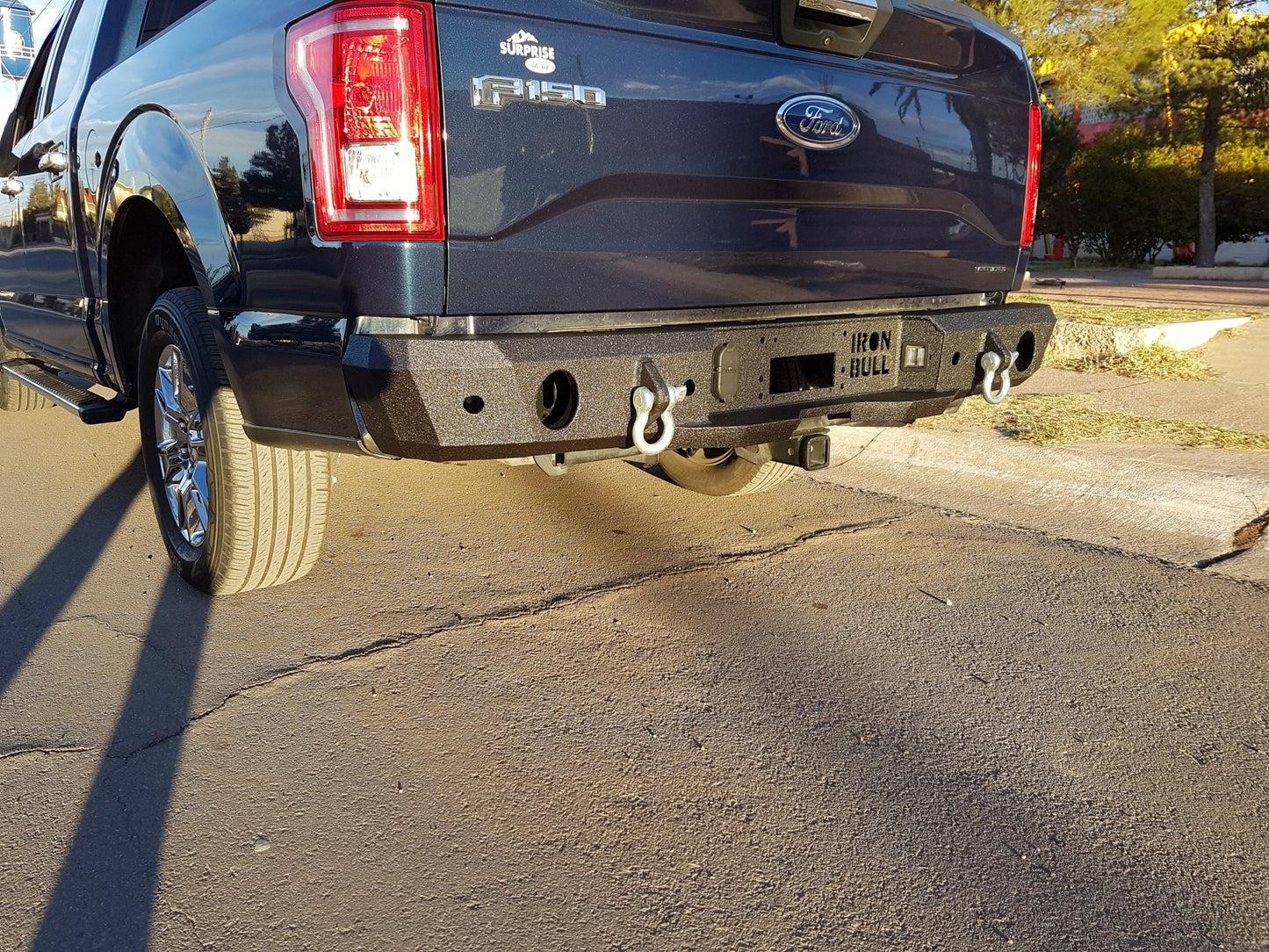 2015-2020 Ford F150 Rear Bumper | Parking Sensor Cutouts Available - Iron Bull BumpersREAR IRON BUMPER