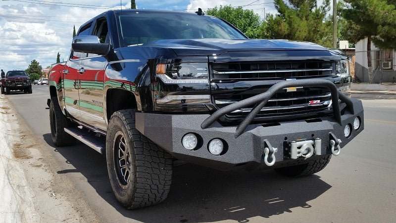 2016-2018 Chevrolet Silverado 1500 Front Bumper | Parking Sensor Cutouts Available - Iron Bull BumpersFRONT IRON BUMPER