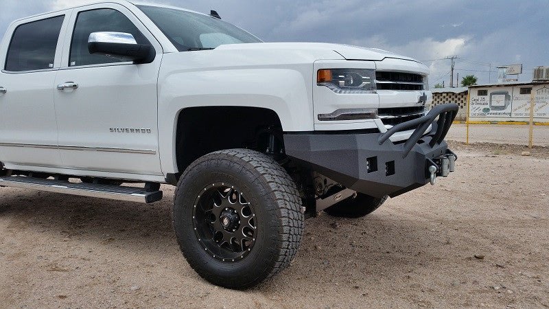 2016-2018 Chevrolet Silverado 1500 Front Bumper | Parking Sensor Cutouts Available - Iron Bull BumpersFRONT IRON BUMPER