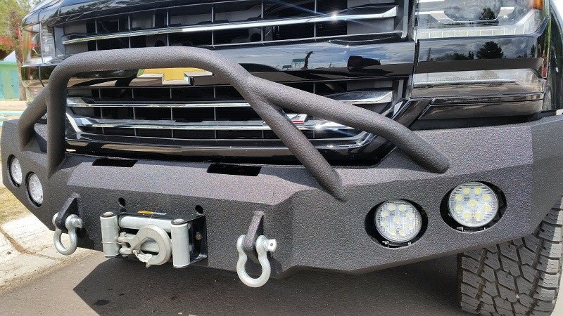 2016-2018 Chevrolet Silverado 1500 Front Bumper | Parking Sensor Cutouts Available - Iron Bull BumpersFRONT IRON BUMPER