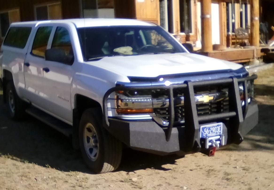 2016-2018 Chevrolet Silverado 1500 Front Bumper | Parking Sensor Cutouts Available - Iron Bull BumpersFRONT IRON BUMPER