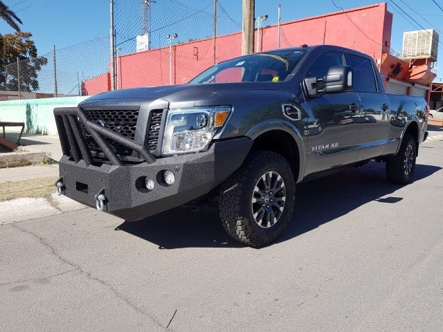 2016-2023 Nissan Titan XD Front Bumper | Parking Sensor Cutouts Available - Iron Bull BumpersFRONT IRON BUMPER