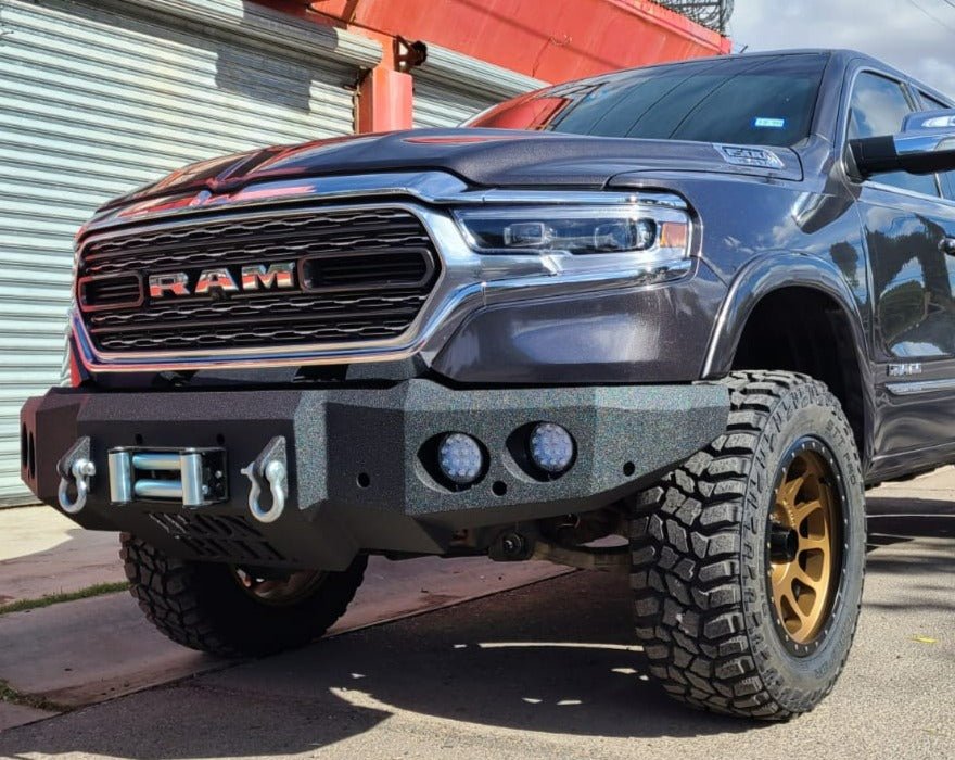 2019 - 2022 RAM 1500 Front Bumper | Parking Sensor Cutouts Available - Iron Bull BumpersFRONT IRON BUMPER