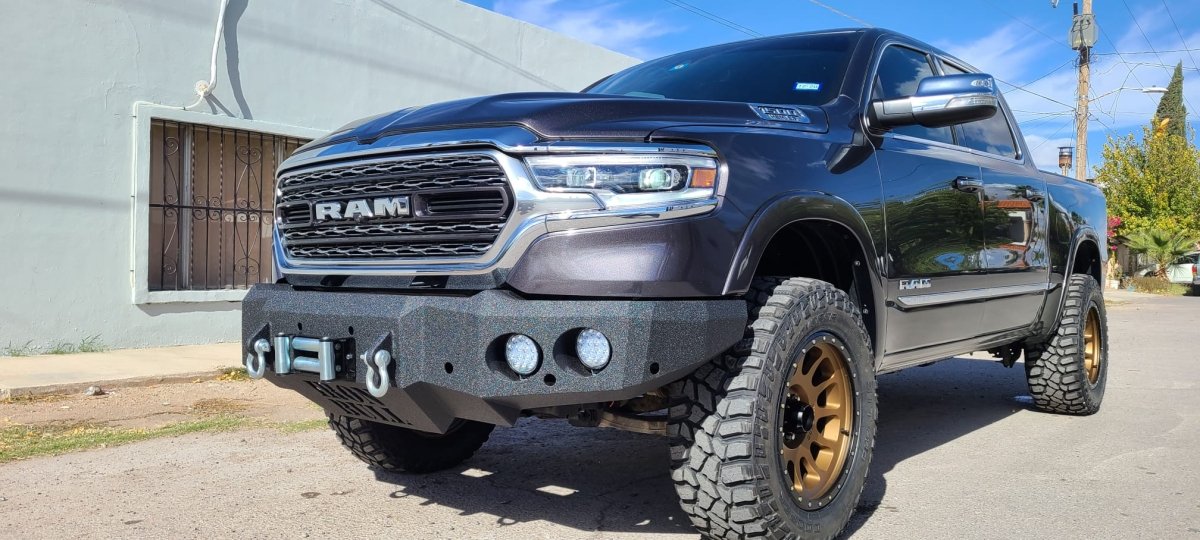 2019 - 2022 RAM 1500 Front Bumper | Parking Sensor Cutouts Available - Iron Bull BumpersFRONT IRON BUMPER