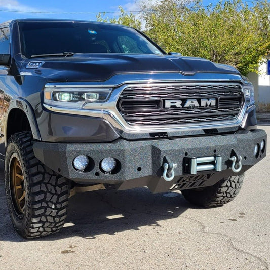 2019 - 2022 RAM 1500 Front Bumper | Parking Sensor Cutouts Available - Iron Bull BumpersFRONT IRON BUMPER