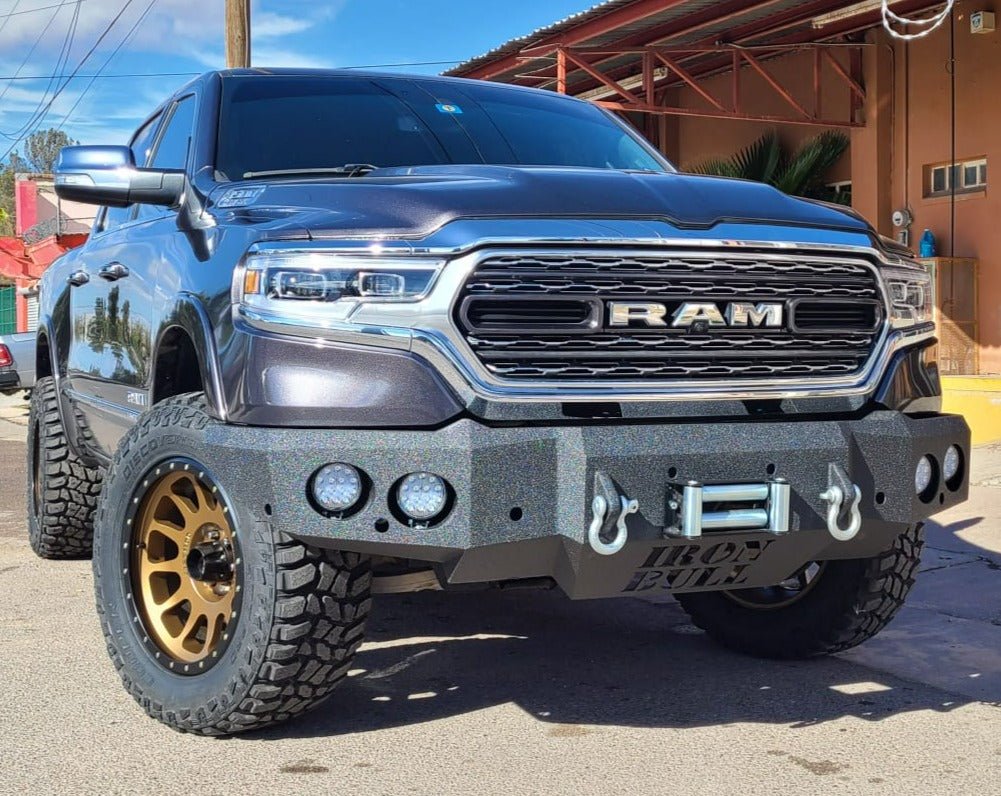 2019 - 2022 RAM 1500 Front Bumper | Parking Sensor Cutouts Available - Iron Bull BumpersFRONT IRON BUMPER