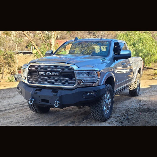 2019-2022 RAM 2500/3500 LARAMIE/LIMITED Front Bumper With Factory Fog Lights - Iron Bull BumpersFRONT IRON BUMPER