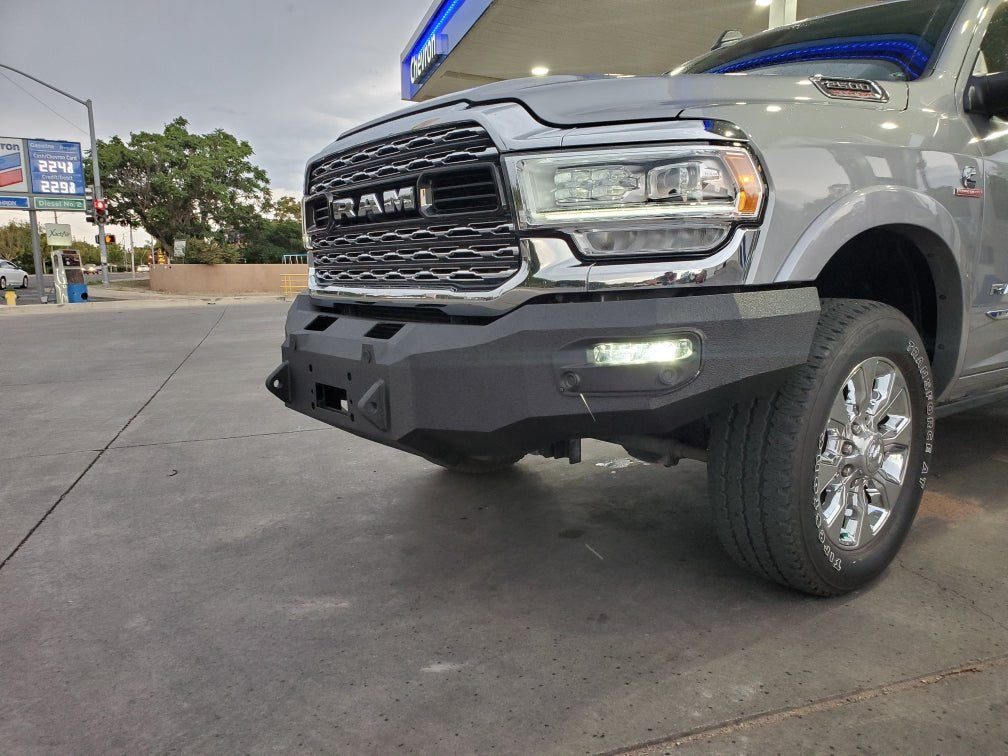 2019-2022 RAM 2500/3500 LARAMIE/LIMITED Front Bumper With Factory Fog Lights - Iron Bull BumpersFRONT IRON BUMPER