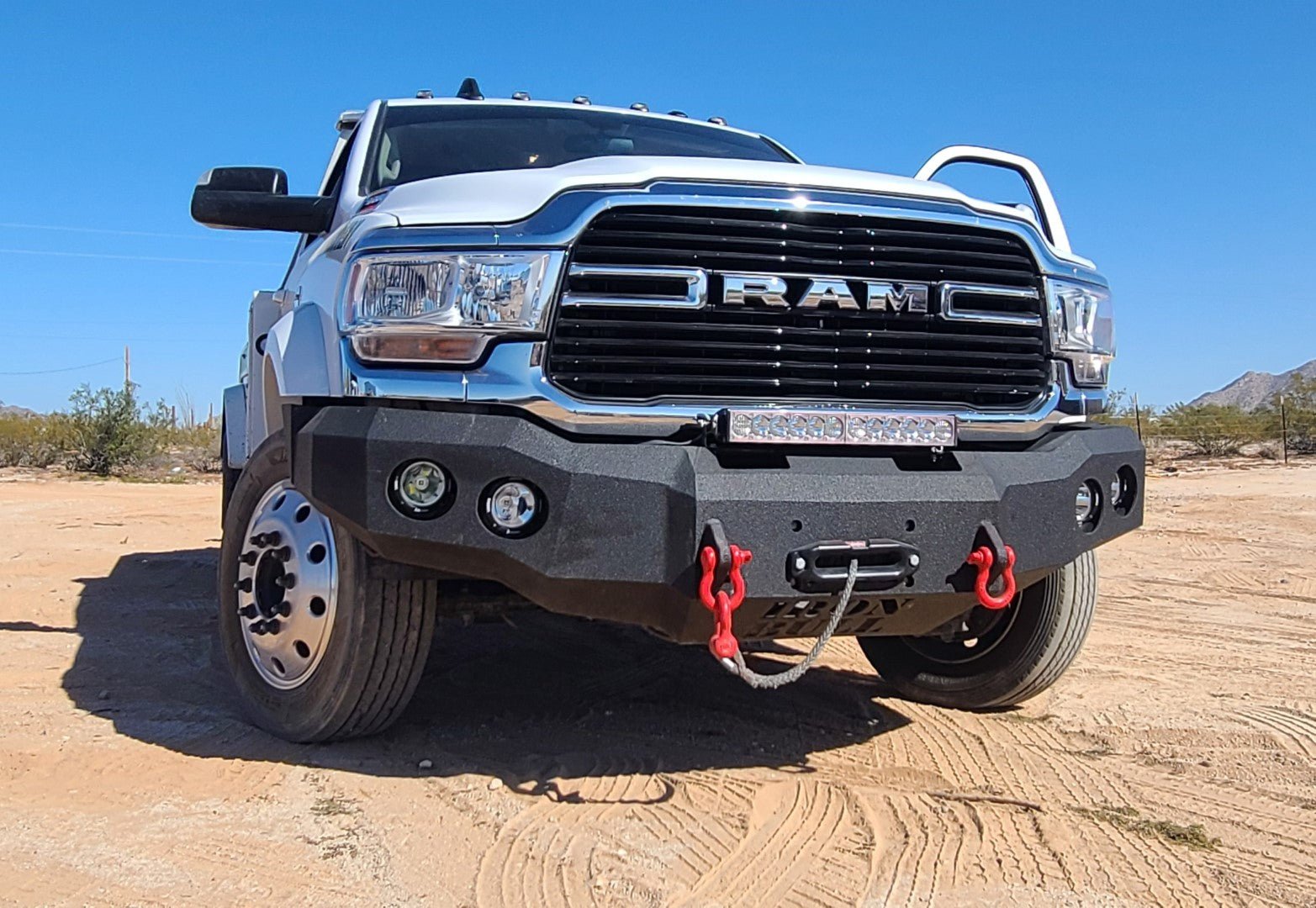 2019-2022 RAM 4500/5500 Front Bumper With Fender Flare Adapters | Parking Sensor Cutouts Available - Iron Bull BumpersFRONT IRON BUMPER