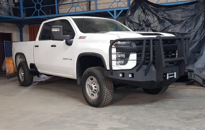 2020-2022 Chevrolet Silverado 2500/3500 Front Bumper | Parking Sensor Cutouts Available - Iron Bull BumpersFRONT IRON BUMPER