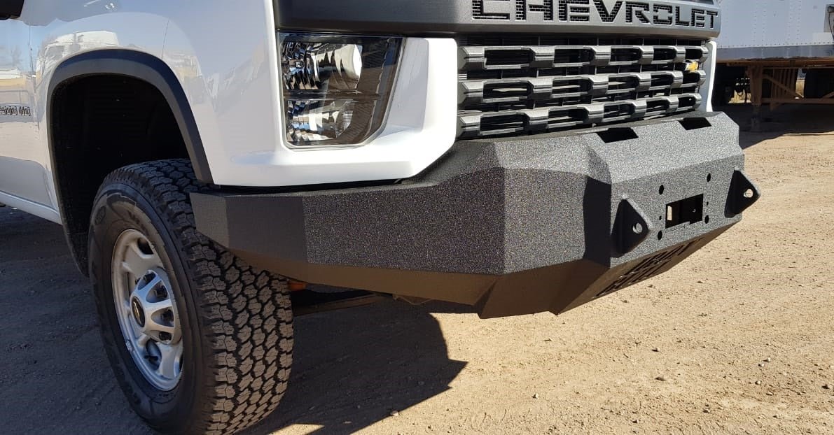 2020-2022 Chevrolet Silverado 2500/3500 Front Bumper | Parking Sensor Cutouts Available - Iron Bull BumpersFRONT IRON BUMPER