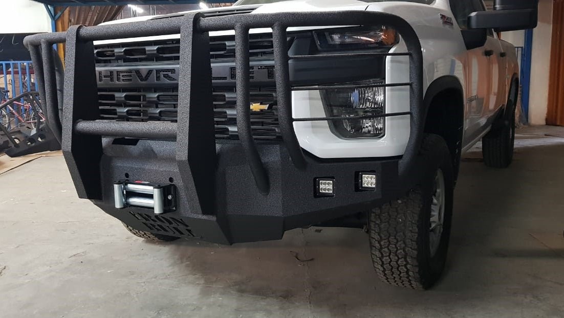 2020-2022 Chevrolet Silverado 2500/3500 Front Bumper | Parking Sensor Cutouts Available - Iron Bull BumpersFRONT IRON BUMPER