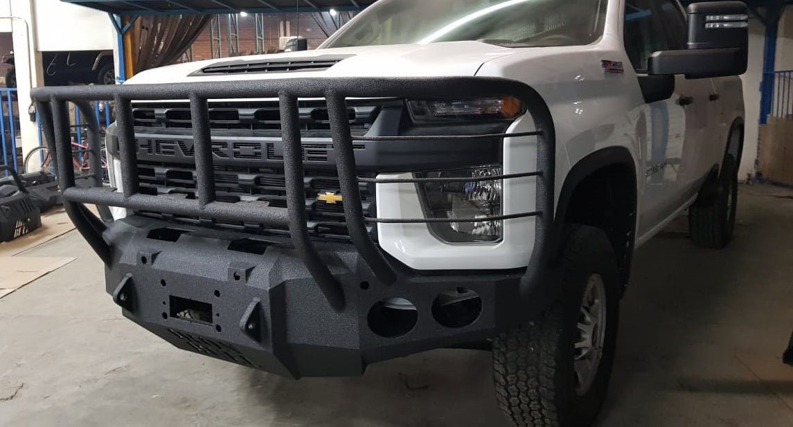 2020-2022 Chevrolet Silverado 2500/3500 Front Bumper | Parking Sensor Cutouts Available - Iron Bull BumpersFRONT IRON BUMPER