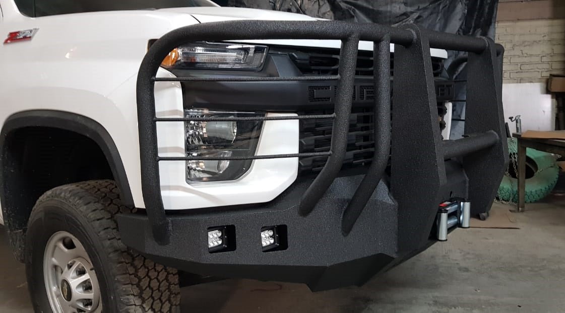 2020-2022 Chevrolet Silverado 2500/3500 Front Bumper | Parking Sensor Cutouts Available - Iron Bull BumpersFRONT IRON BUMPER